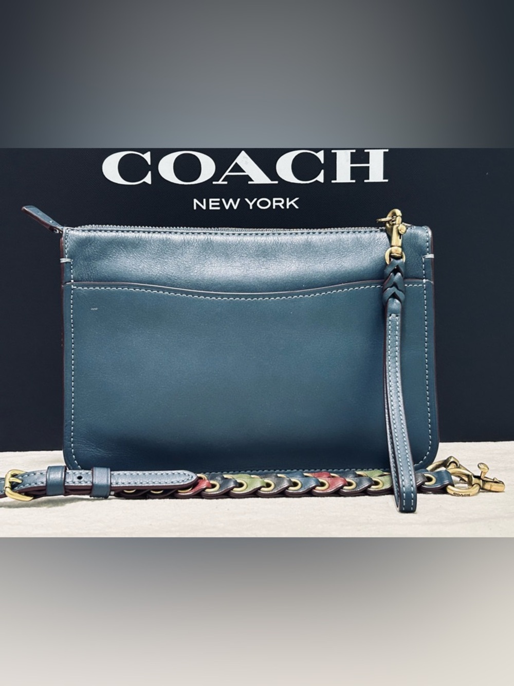 COACH 1941 Grommet Links Glovetanned Leather Soho Crossbody/Wristlet/Clutch - Picture 6 of 15